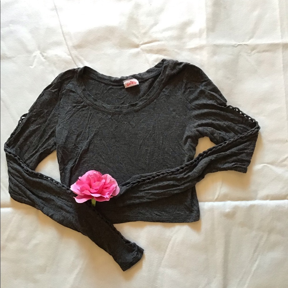 gray blouse stuck